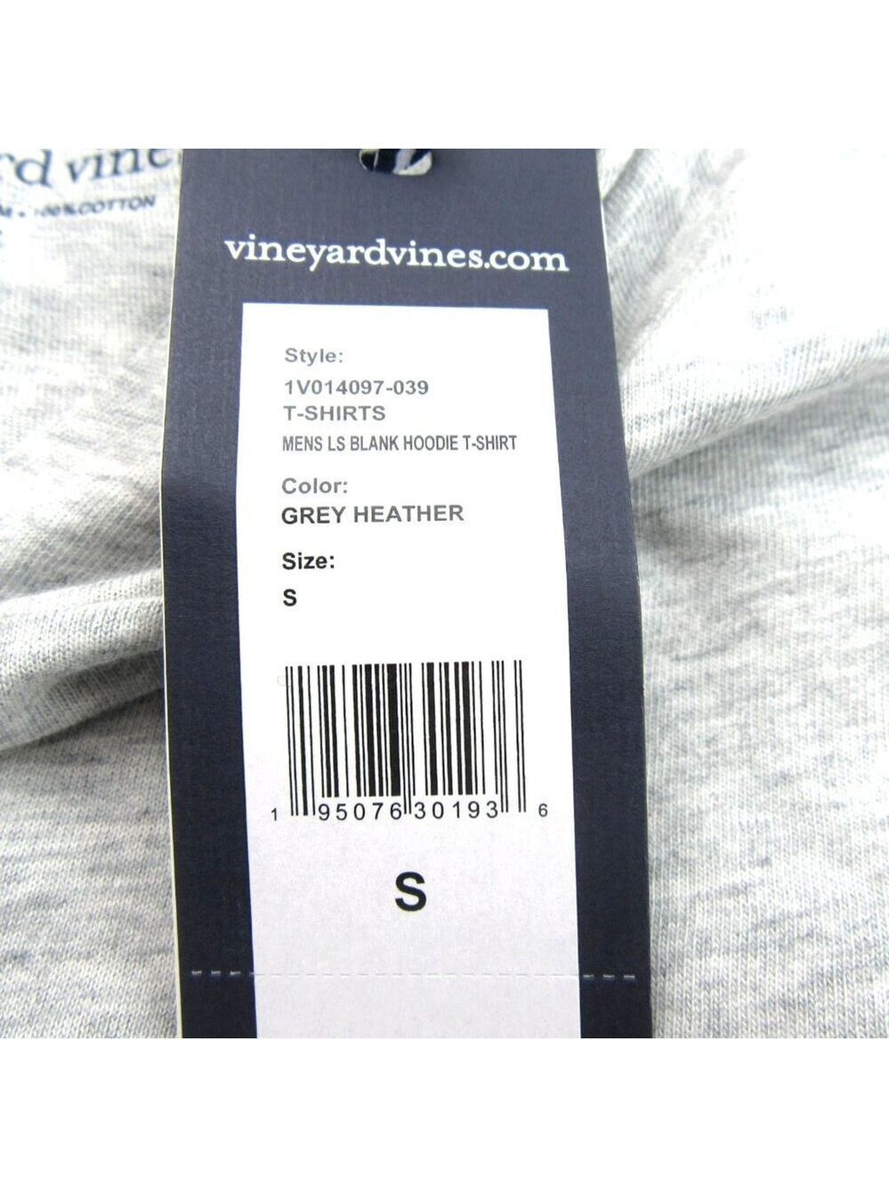 Vineyard Vines Graphic USA Hoodie Mens Size Small Grey Heather Long Sleeve NEW - Picture 10 of 13